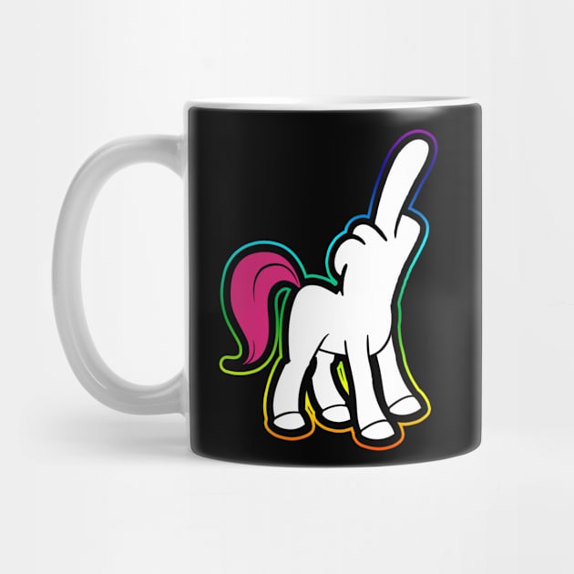 Funny Unicorn Showing Middle Finger by Mila46